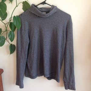 Vintage striped mock neck